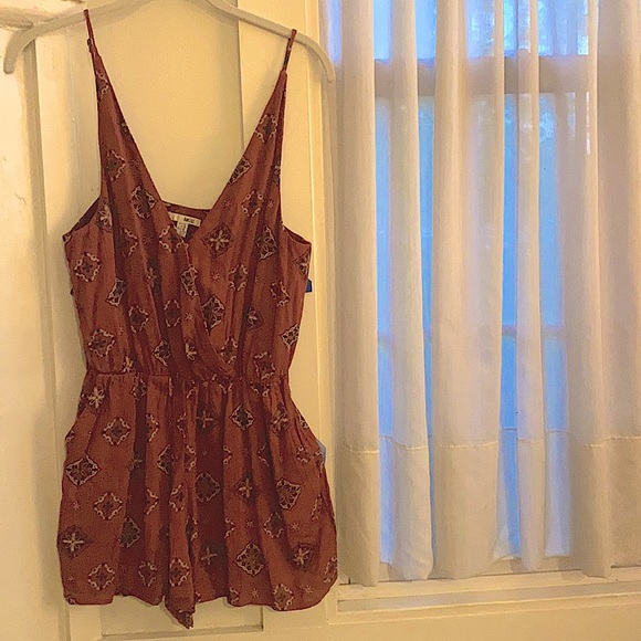 Revolve Amuse Society Bleu Romper in Brick Size S - Picture 9 of 15